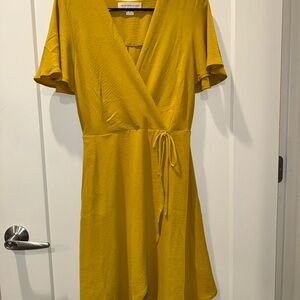 Yellow Wrap Dress